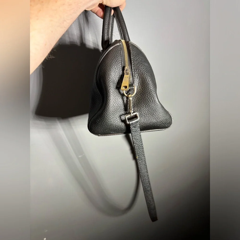 Furla Alba Pebbled Leather Satchel Crossbody Baby